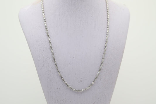 Diamond Platinum Tennis Necklace, 10 Carats