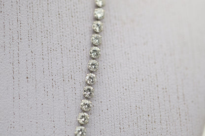 Diamond Platinum Tennis Necklace, 10 Carats