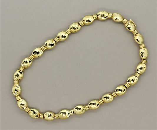 Henry Dunay Hammered-Gold Faceted Necklace