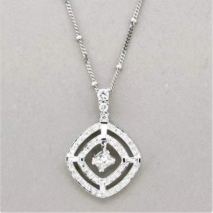 Diamond Gold Drop Dangle Pendant