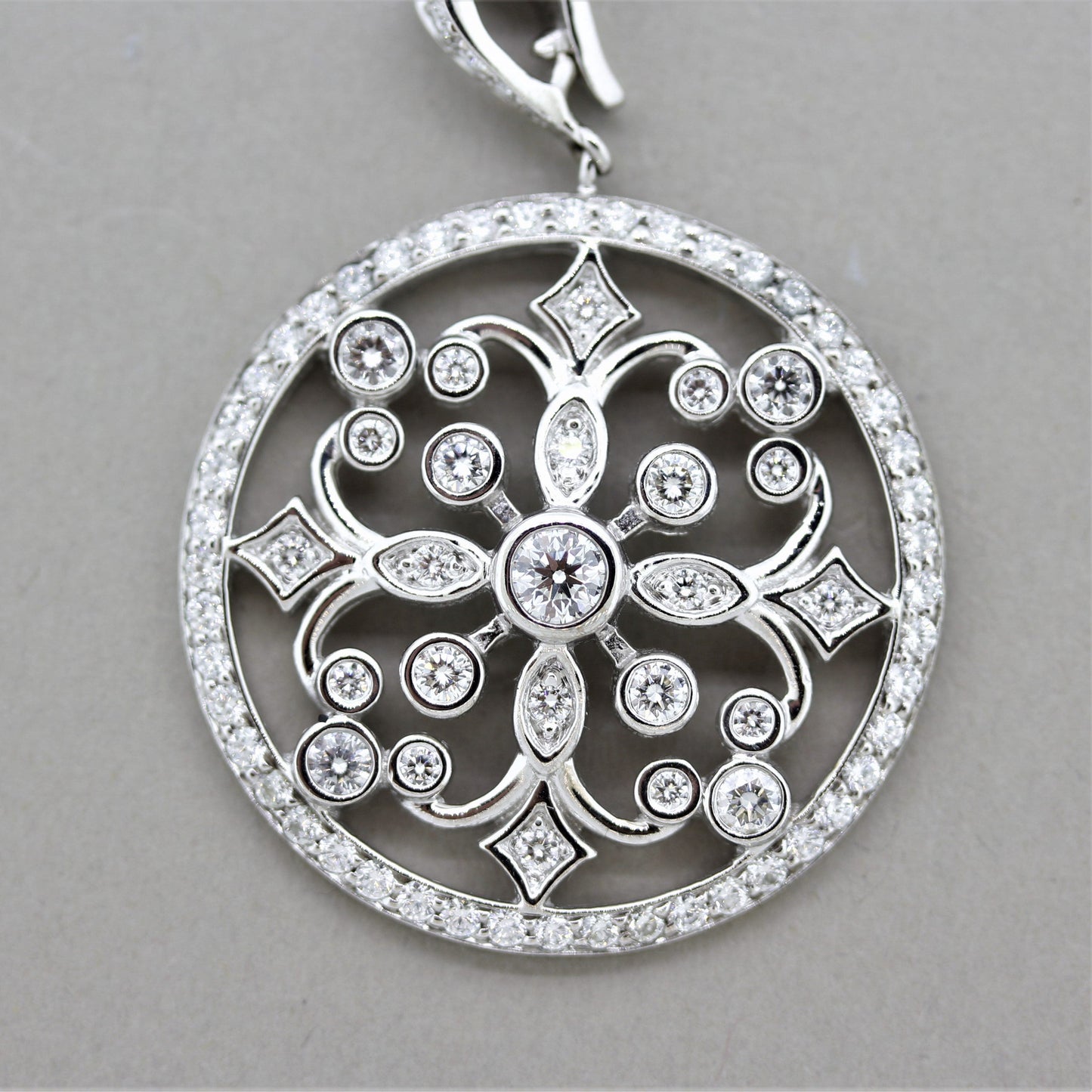 Diamond Gold Medallion Pendant